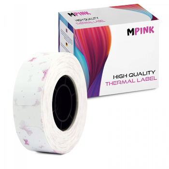 Termiczna taśma papier do etykiet MP-RL-15*30*230PT-PN Pink Ribbon
