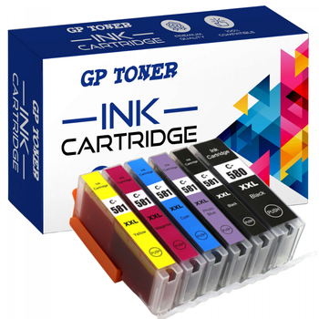 6x Tusze Zamiennik Canon Pixma TS8100 TS8220 TS8250 TS8350 TS9155 - GP-C580CMYKPB ZESTAW