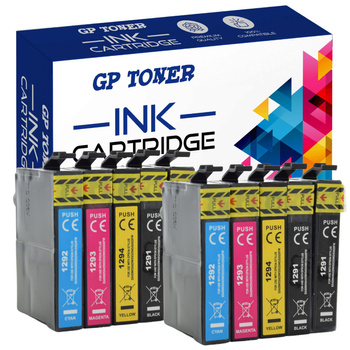 10x Tinte für Epson T1295 GP-E1296CMYKK x2